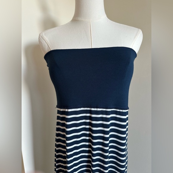 Max Studio Strapless Blue Dress - X-Small - Picture 3 of 8